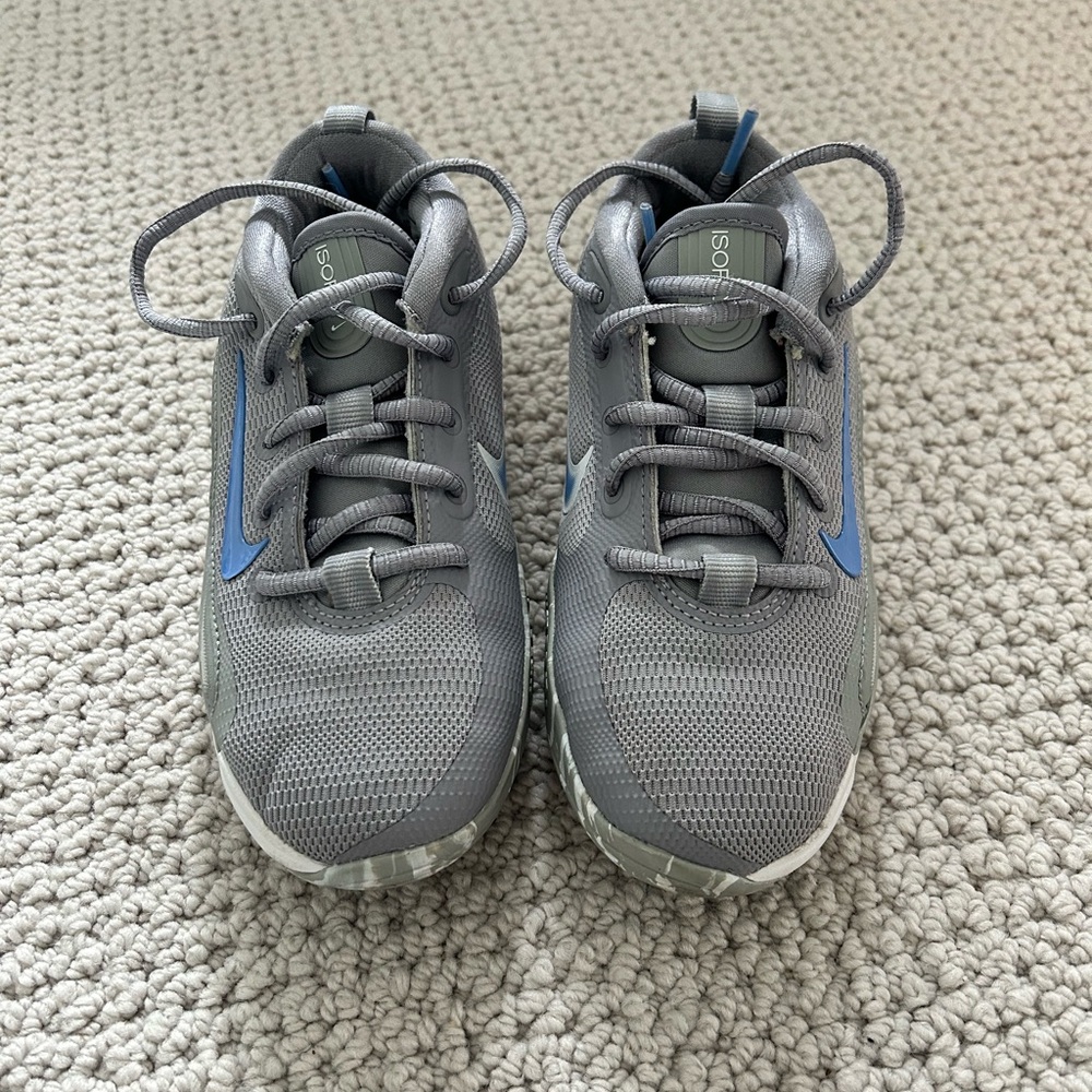 Nike Gray and Blue Iso Fly Sneakers